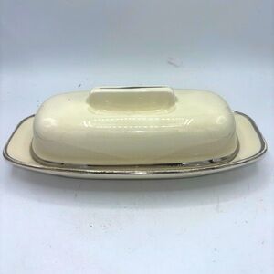 Bel Air Ballerina Platinum 22 Carot Ovenproof Butter Dish with Lid